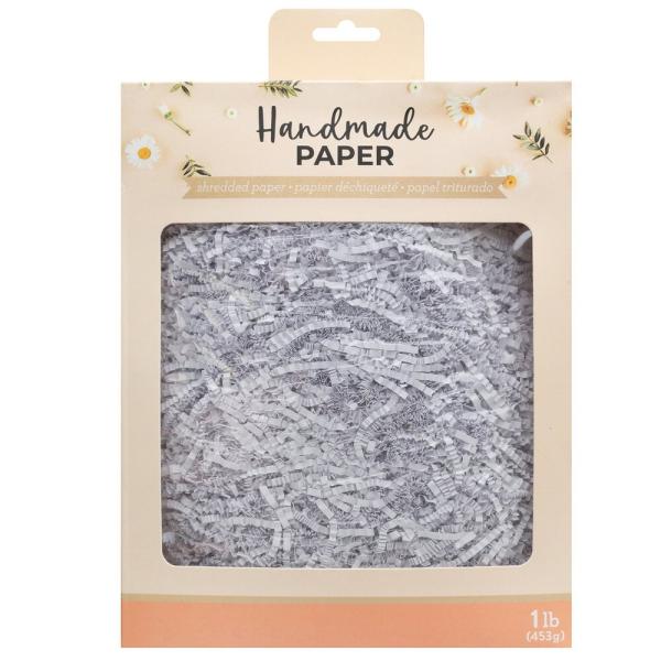 American Crafts - geschreddertes Papier "White" Handmade Paper - Shredded Paper 435g