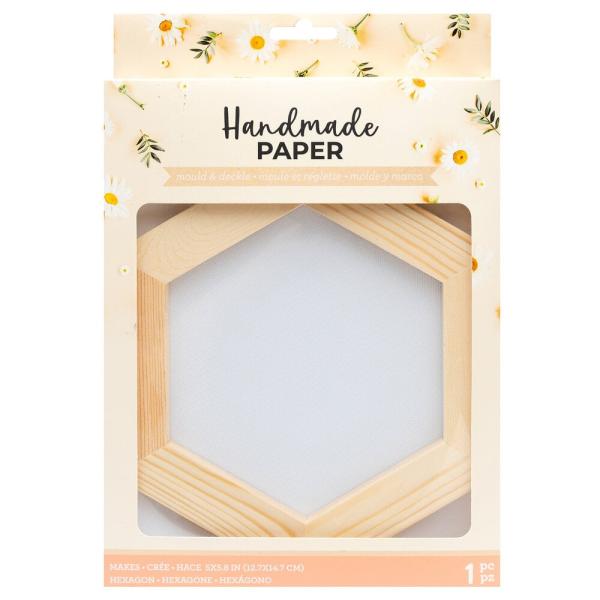 American Crafts - Schöpfrahmen "Hexagon" Handmade Paper - Mould and Deckle Kit 