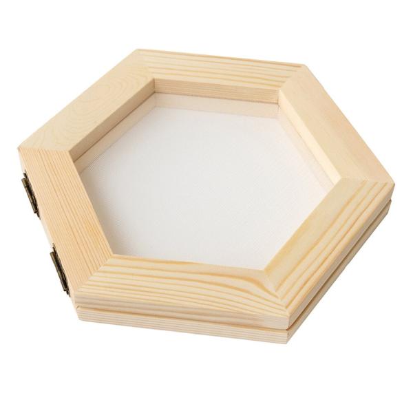 American Crafts - Schöpfrahmen "Hexagon" Handmade Paper - Mould and Deckle Kit 