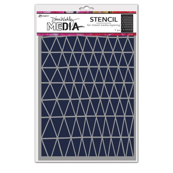 Ranger - Schablone Design by Dina Wakley "Triangle Fence" Media Stencil