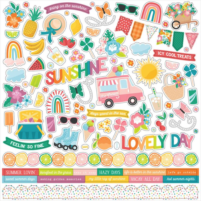 Echo Park - Designpapier "Sunny Days Ahead" Collection Kit 12x12 Inch - 12 Bogen