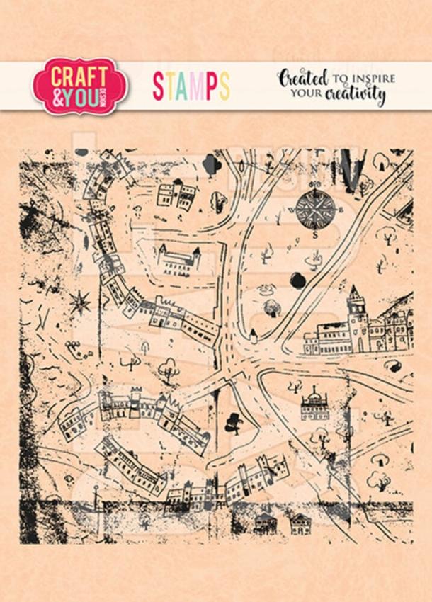 Craft & You Design - Stempel "Old Town Map" Clear Stamps