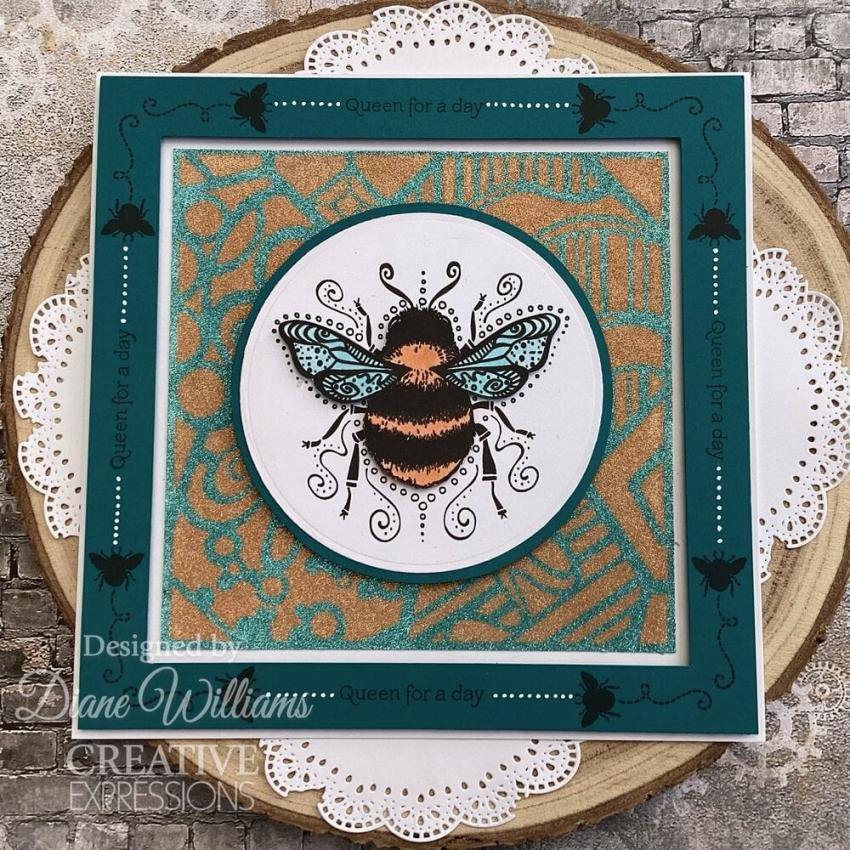 Creative Expressions - Schablone 6x6 Inch "Honeycomb" Stencil Design by Dora