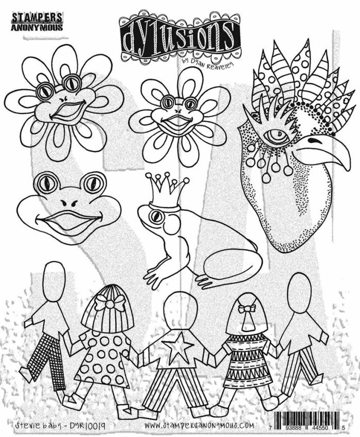 Stampers Anonymous - Gummistempelset "Stevie Baby" Dylusions Cling Stamp Design by Dyan Reaveley