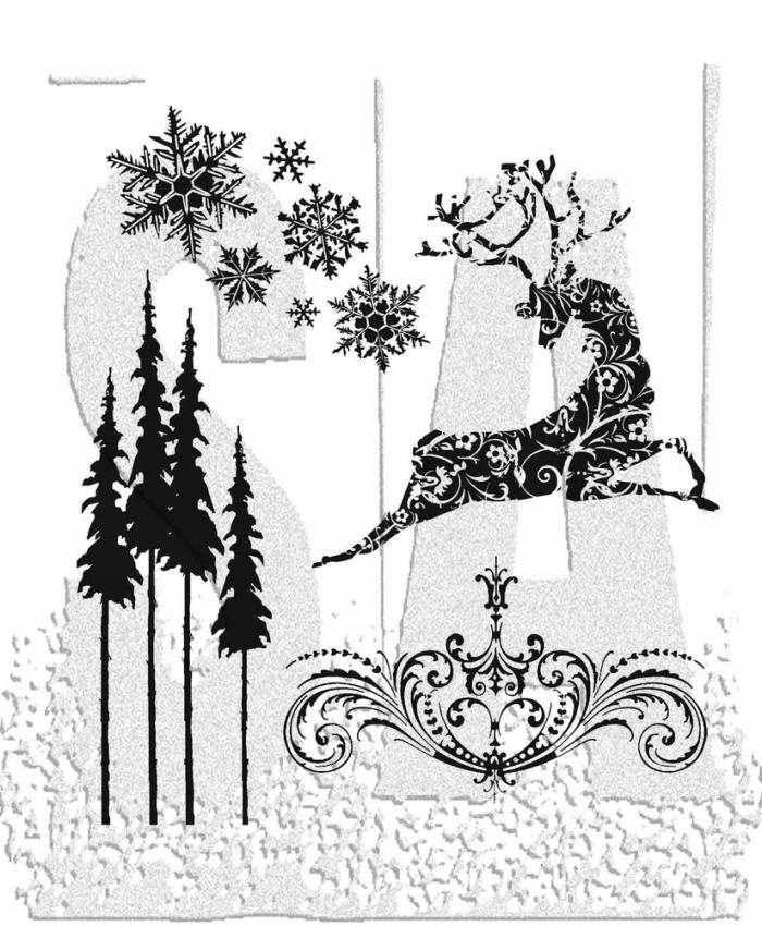 Stampers Anonymous - Gummistempelset "Reindeer Flight" Cling Stamp Design by Tim Holtz