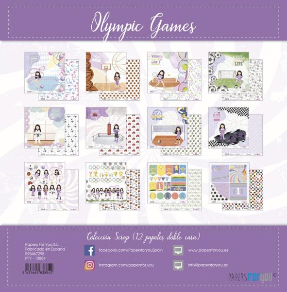 Papers For You - Designpapier "Olympic Games Niña Morena" Scrap Paper Pack 30,5 x 32 cm - 12 Bogen