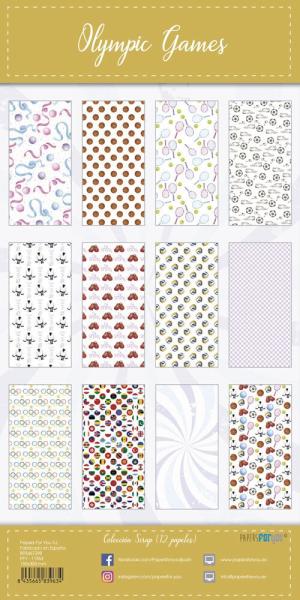 Papers For You - Designpapier "Olympic Games Niñas" Paper Pack 6x12 Inch - 12 Bogen 