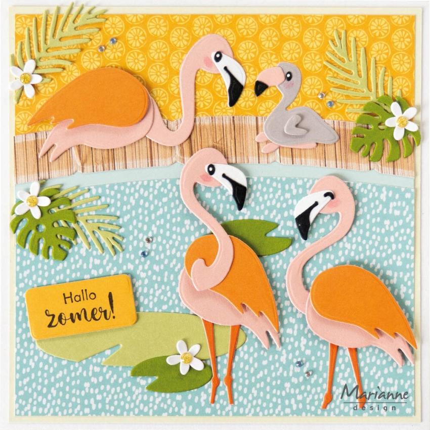 Marianne Design - Präge- und Stanzschalone "Flamingo Family" Collectables Dies