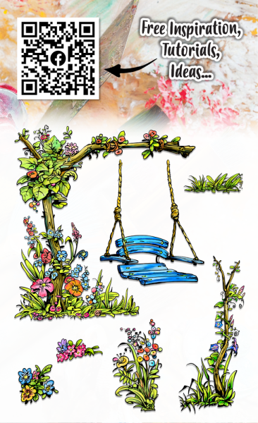 AALL and Create - Stempelset A6 "Swing Garden" Clear Stamps