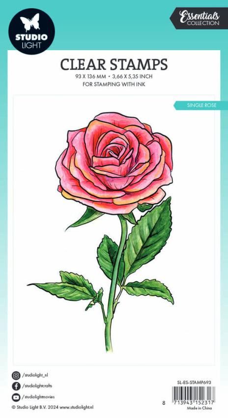 Studio Light - Stempel "Single Rose" Clear Stamps