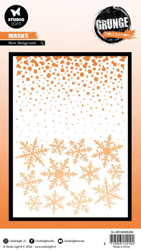 Studio Light - Schablone "Snow Background" Stencil Grunge Collection