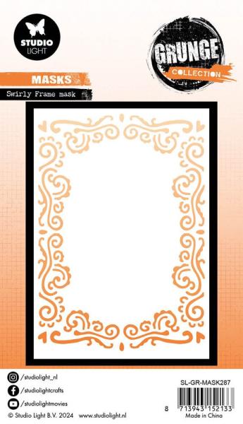 Studio Light - Schablone "Swirly Frame" Stencil Grunge Collection