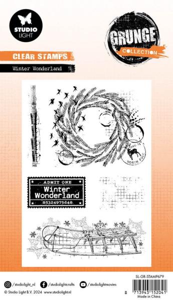 Studio Light - Stempelset "Winter Wonderland" Clear Stamps Grunge Collection