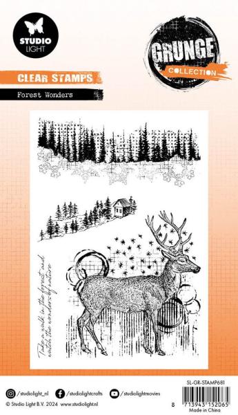 Studio Light - Stempelset "Forest Wonder" Clear Stamps Grunge Collection