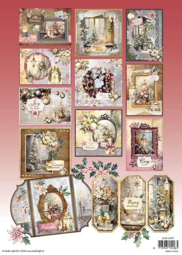 Studio Light  "Romantic Christmas" Cardmaking Pad A4