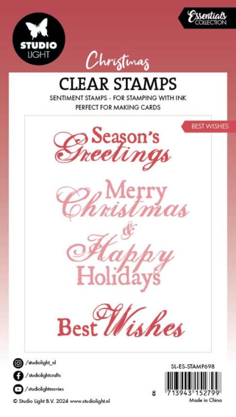 Studio Light - Stempelset "Best Wishes" Clear Stamps