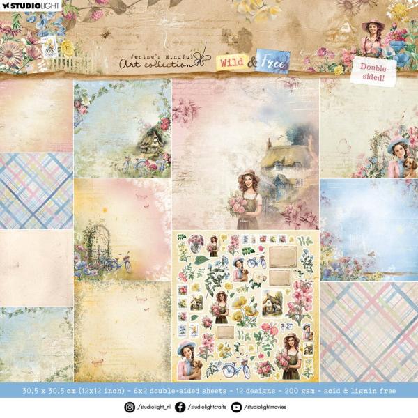 Studio Light - Designpapier "Wild & Free" Paper Pack 12x12 Inch - 12 Bogen