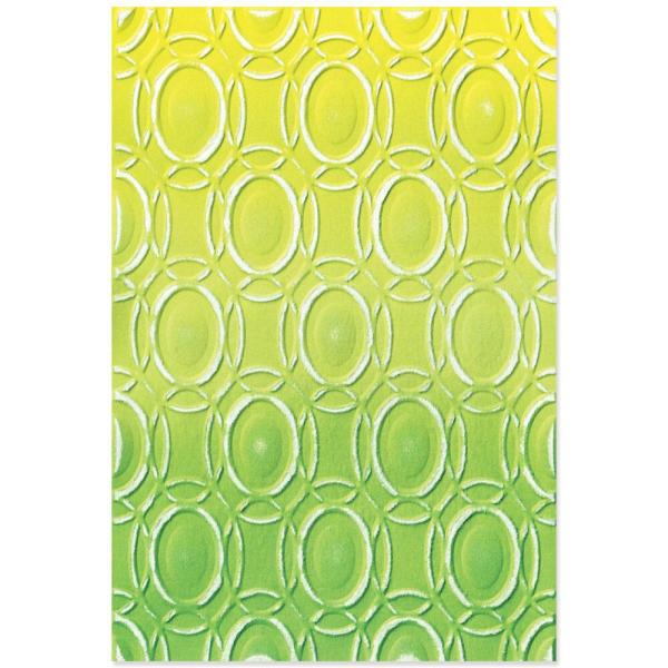 Sizzix - 3D Prägefolder "Cosmopolitan, Golden Rings" Embossing Folder Design by Stacey Park