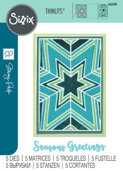 Sizzix - Stanzschablone "Cosmopolitan Christmas, Star Bright" Thinlits Craft Dies by Stacey Park