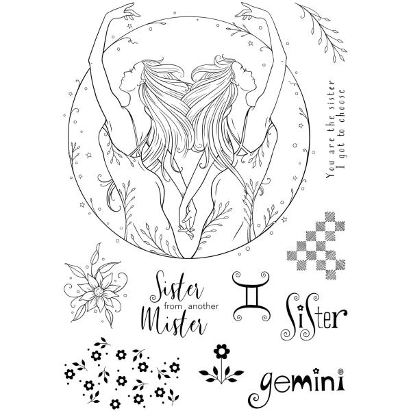 Pink Ink Designs - Stempelset "Gemini Sisters" Clear Stamps