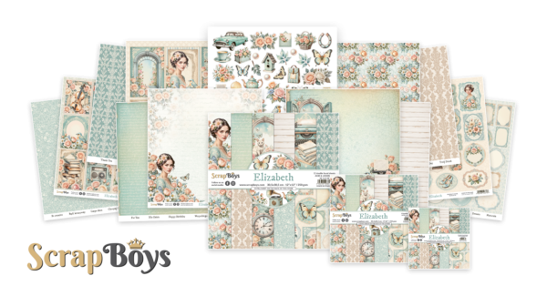 ScrapBoys - Designpapier "Elizabeth" Paper Pack 6x6 Inch - 24 Bogen