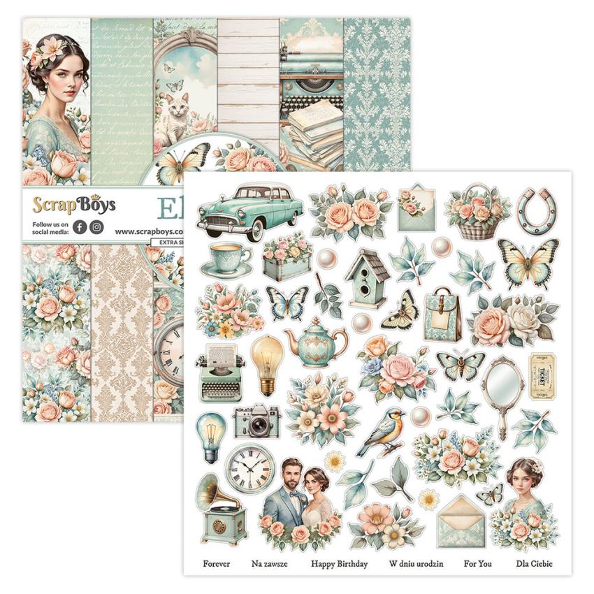 ScrapBoys - Designpapier "Elizabeth" Paper Pack 12x12 Inch - 12 Bogen