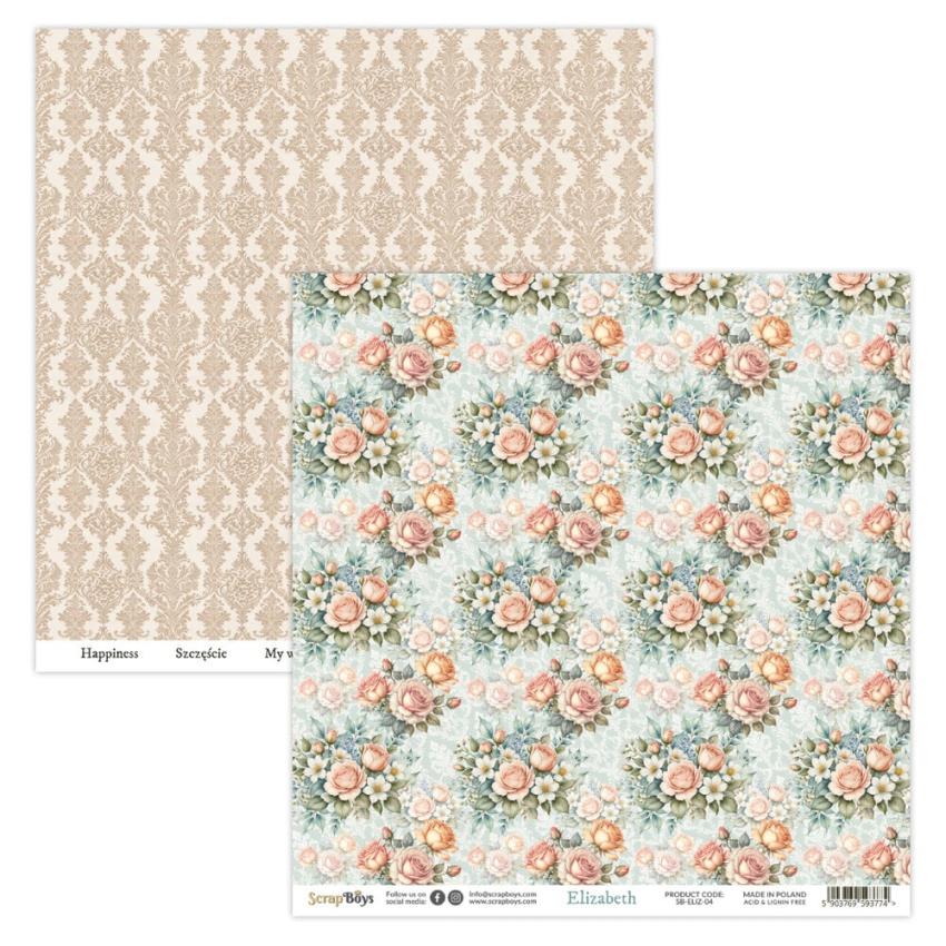 ScrapBoys - Designpapier "Elizabeth" Paper Pack 12x12 Inch - 12 Bogen