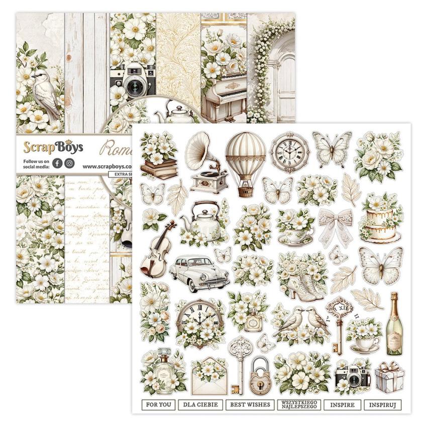 ScrapBoys - Designpapier "Romantic Garden" Paper Pack 12x12 Inch - 12 Bogen