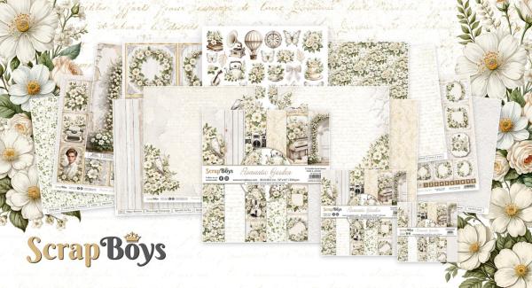 ScrapBoys - Stanzteile "Romantic Garden" Pop Up Paper Pack 6x6 Inch - 24 Bogen