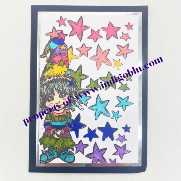 IndigoBlu - Gummistempel Set "Dress Up Elf" A6 Rubber Stamp