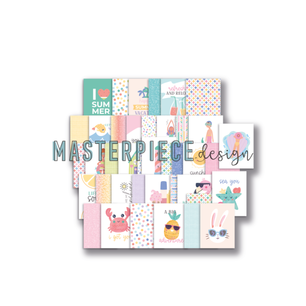 Masterpiece Design - Pocket Karten "Sunny Summer Stories" Page Cards 3x4 Inch - 20 Stück