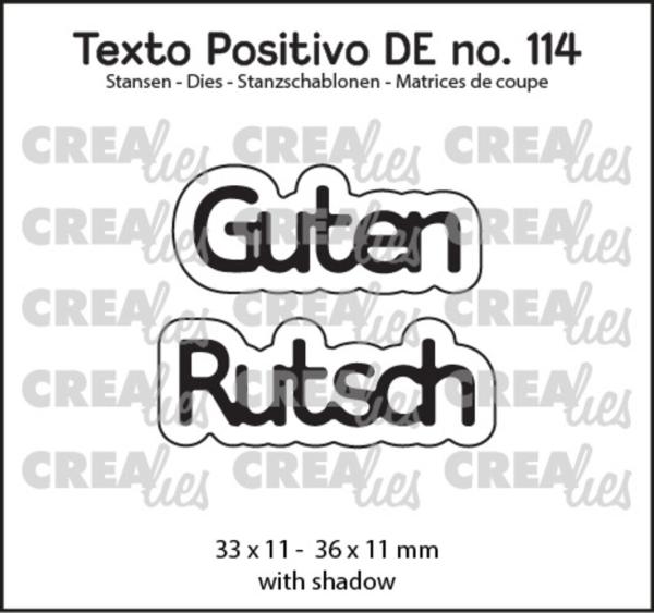 Crealies - Stanzschablone "Guten Rutsch" Texto Positivo Dies