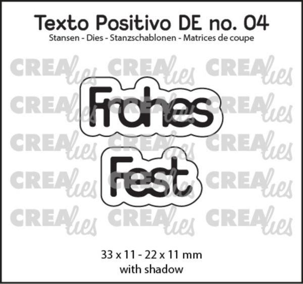 Crealies - Stanzschablone "Frohes Fest" Texto Positivo Dies