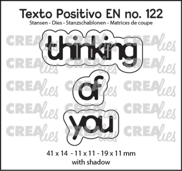 Crealies - Stanzschablone "Thinking Of You" Texto Positivo Dies