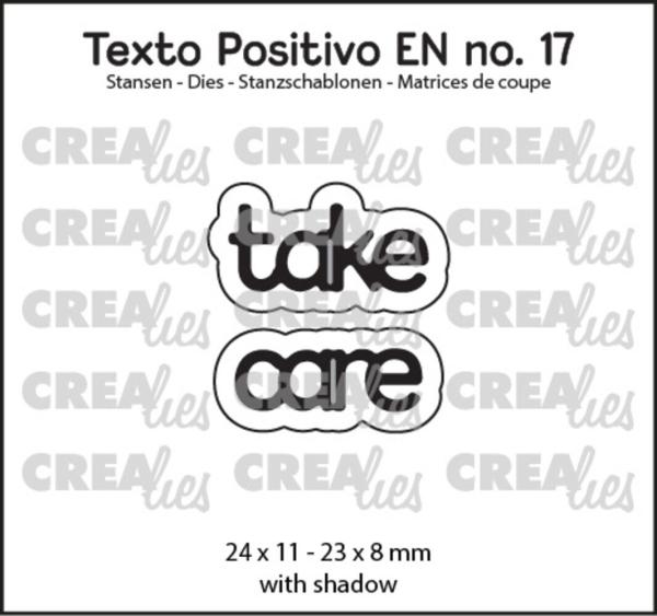 Crealies - Stanzschablone "Take Care" Texto Positivo Dies