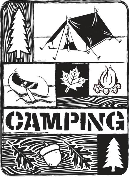 Vaessen Creative - Prägefolder "Camping" Embossingfolder