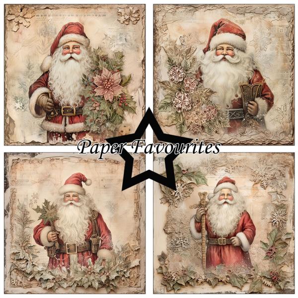 Paper Favourites - Designpapier "Santa Claus" Paper Pack 6x6 Inch - 24 Bogen