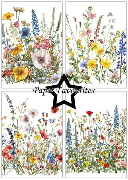 Paper Favourites - Designpapier "Wild Flowers" Paper Pack A5 - 24 Bogen