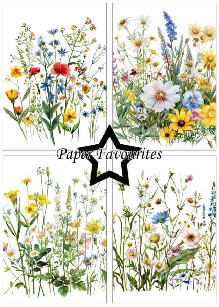 Paper Favourites - Designpapier "Wild Flowers" Paper Pack A5 - 24 Bogen