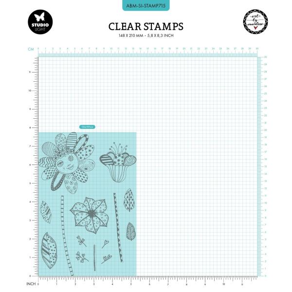 Studio Light - Stempelset "Playful flowers" Clear Stamps Design by Art by Marlene