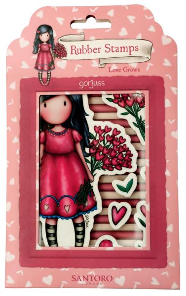 Studio Light Gorjuss - Gummistempelset "Love Grows" Rubber Stamp 