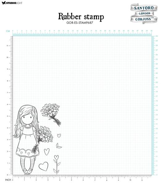 Studio Light Gorjuss - Gummistempelset "Love Grows" Rubber Stamp 