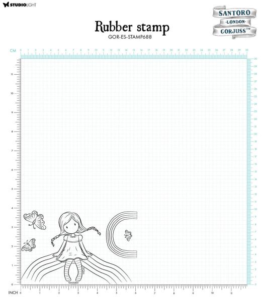 Studio Light Gorjuss - Gummistempelset "Rainbow Heaven" Rubber Stamp 