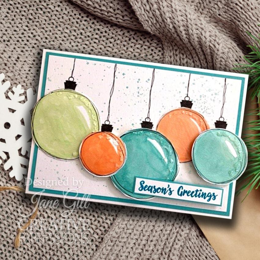 Woodware - Stempelset "Paintable Baubles Circles" Clear Stamps Design by Jane Gill