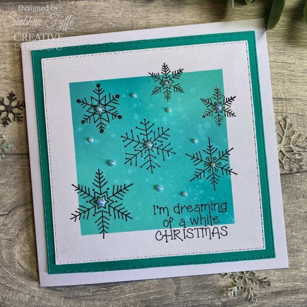 Woodware - Stempelset "Paintable Baubles Snowflakes" Clear Stamps Design by Jane Gill