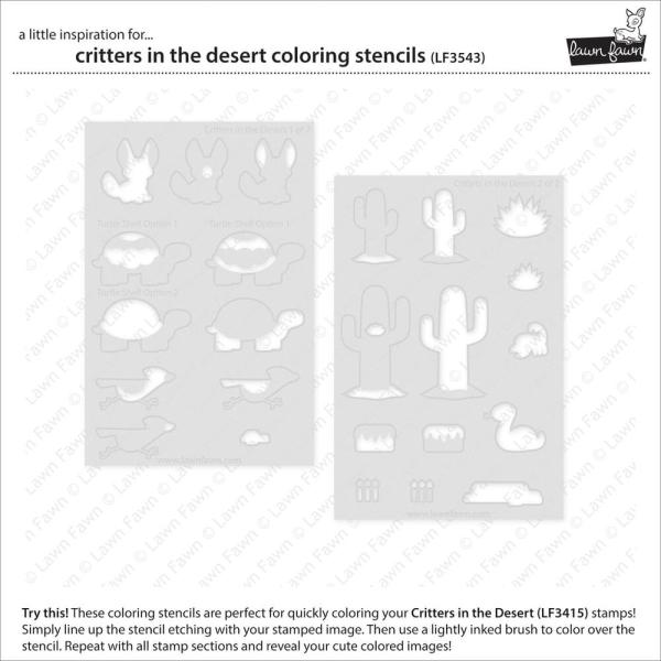 Lawn Fawn - Schablone "Critters in the Desert" Stencil