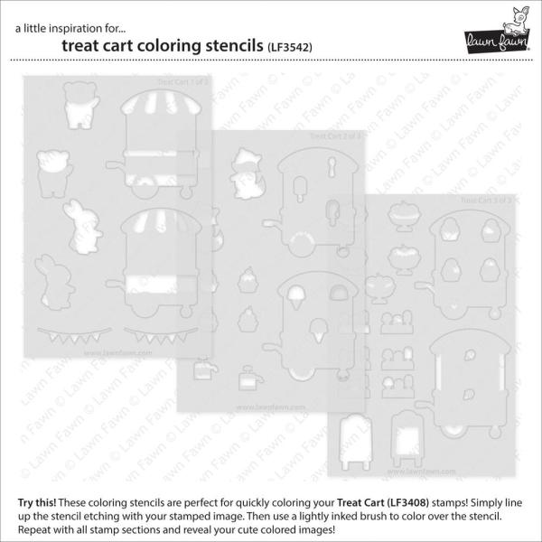 Lawn Fawn - Schablone "Treat Cart" Stencil