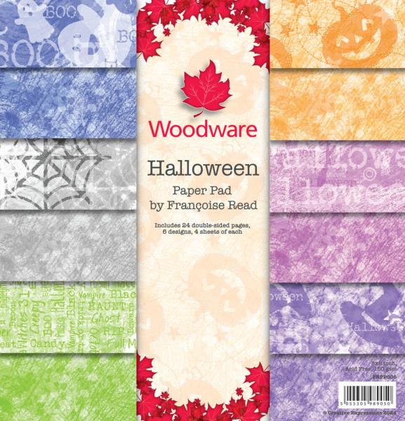 Woodware - Designpapier "Halloween " Paper Pad 8x8 Inch - 24 Bogen 