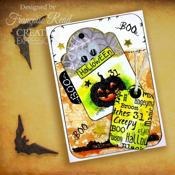 Woodware - Designpapier "Halloween " Paper Pad 8x8 Inch - 24 Bogen 