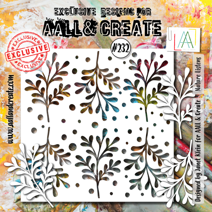 AALL and Create - Schablone 6x6 Inch "Nature Listens "Stencil